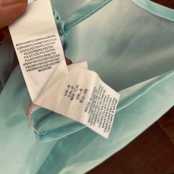 La Blanca Blue Watercolor Resort Wear Swim Coverup Viscose Dress Womens Size S - Picture 17 of 17